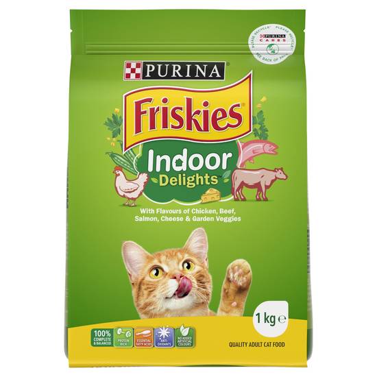 Friskies Delight Indoor Adult Dry Cat Food 1kg