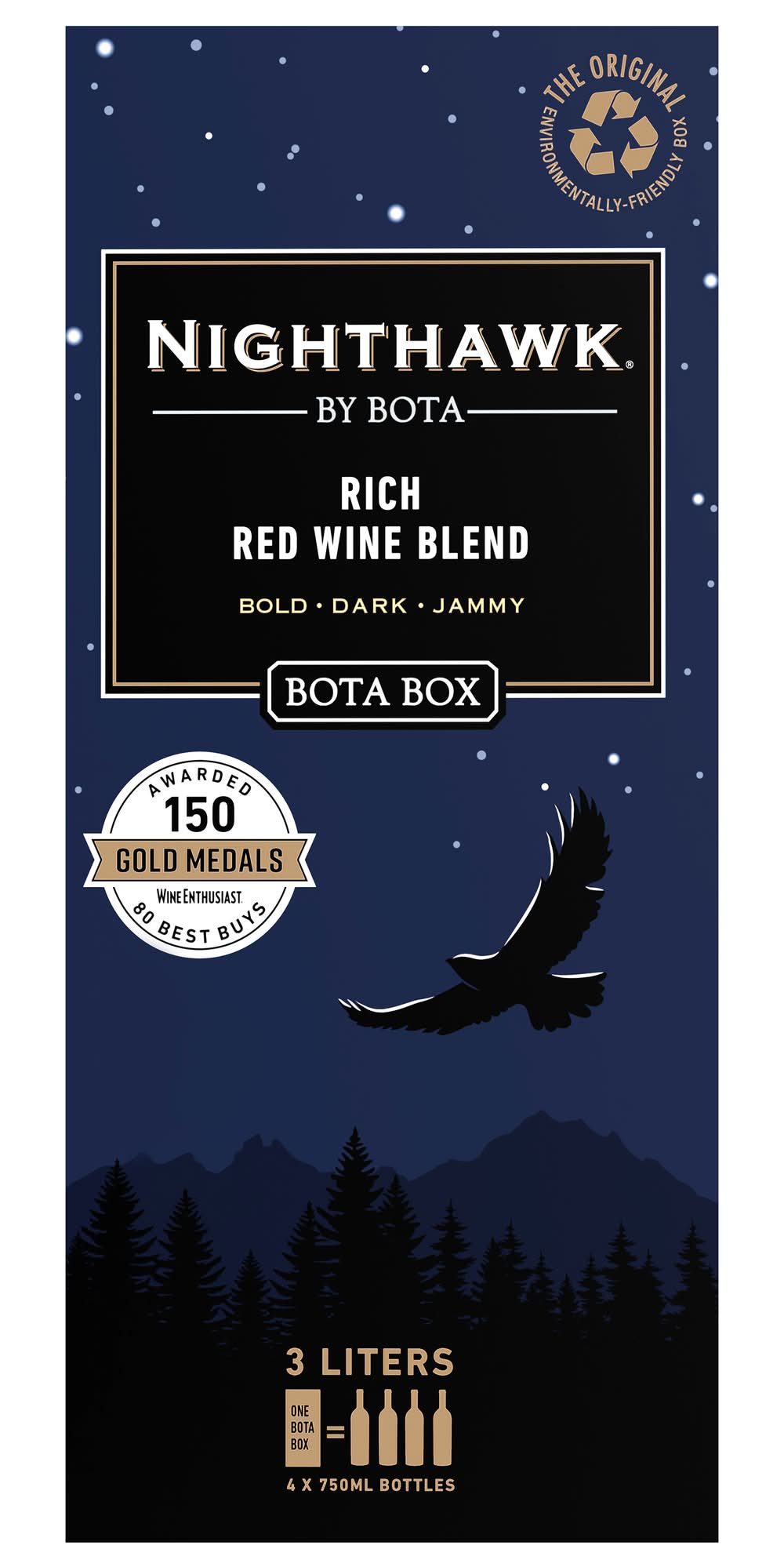 Bota Box Nighthawk Black Rich Blend Red Wine (3 L)