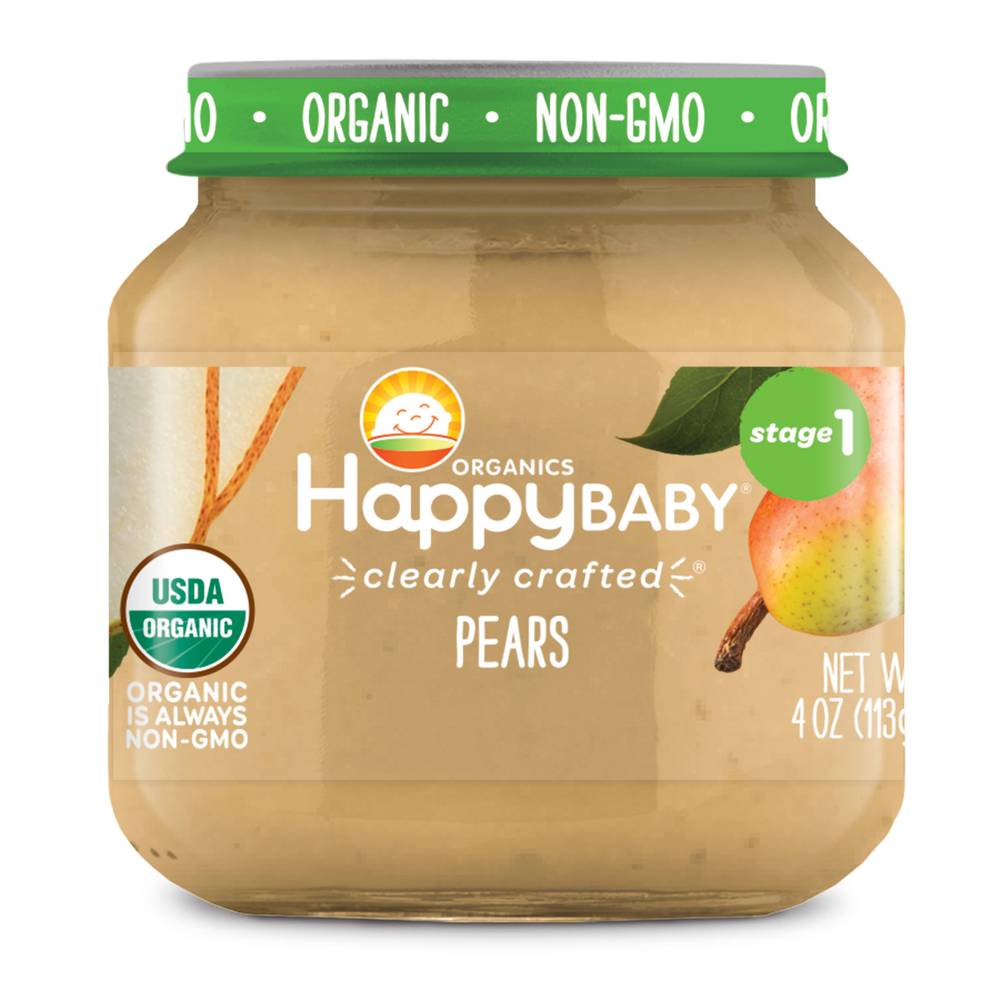 Happy Baby Stage 1 Pears Baby Food Puree