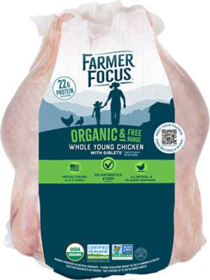 Farmer Focus Organic Whole Young Chicken - Lb