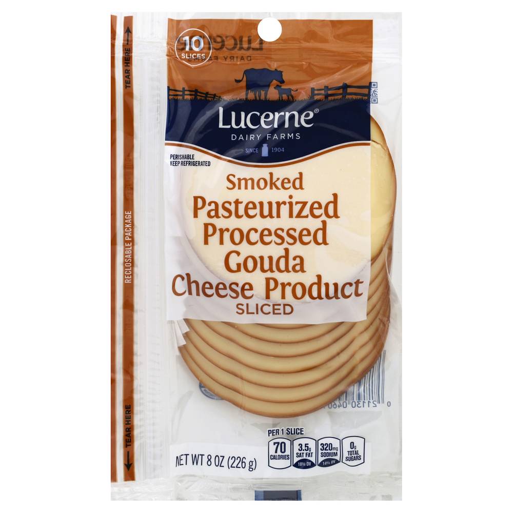 Lucerne Smoked Sliced Gouda Cheese (8 oz)