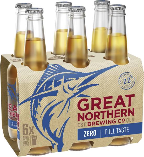 Great Northern Zero Bottle 330mL X 6 pack