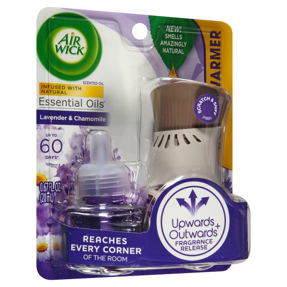 Air Wick Bonus Warmer + Refill Essential Oils Lavender & Chamomile Fragrance (0.67 fl oz)