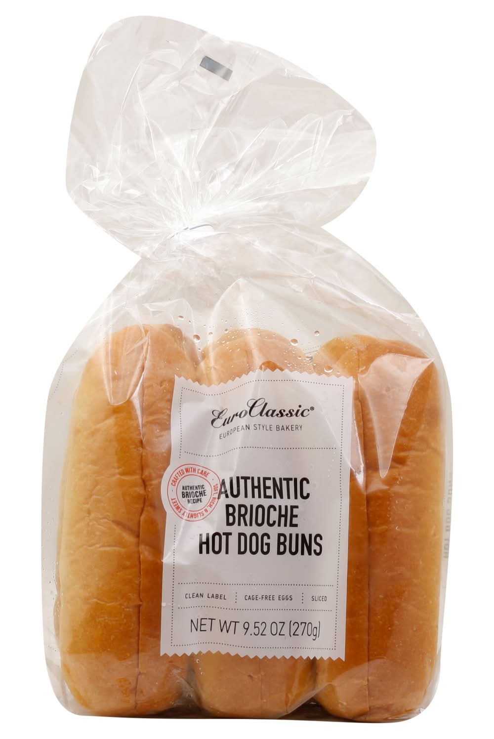 Euro Classic Authentic French Brioche Hot Dog Buns (9.6 oz)