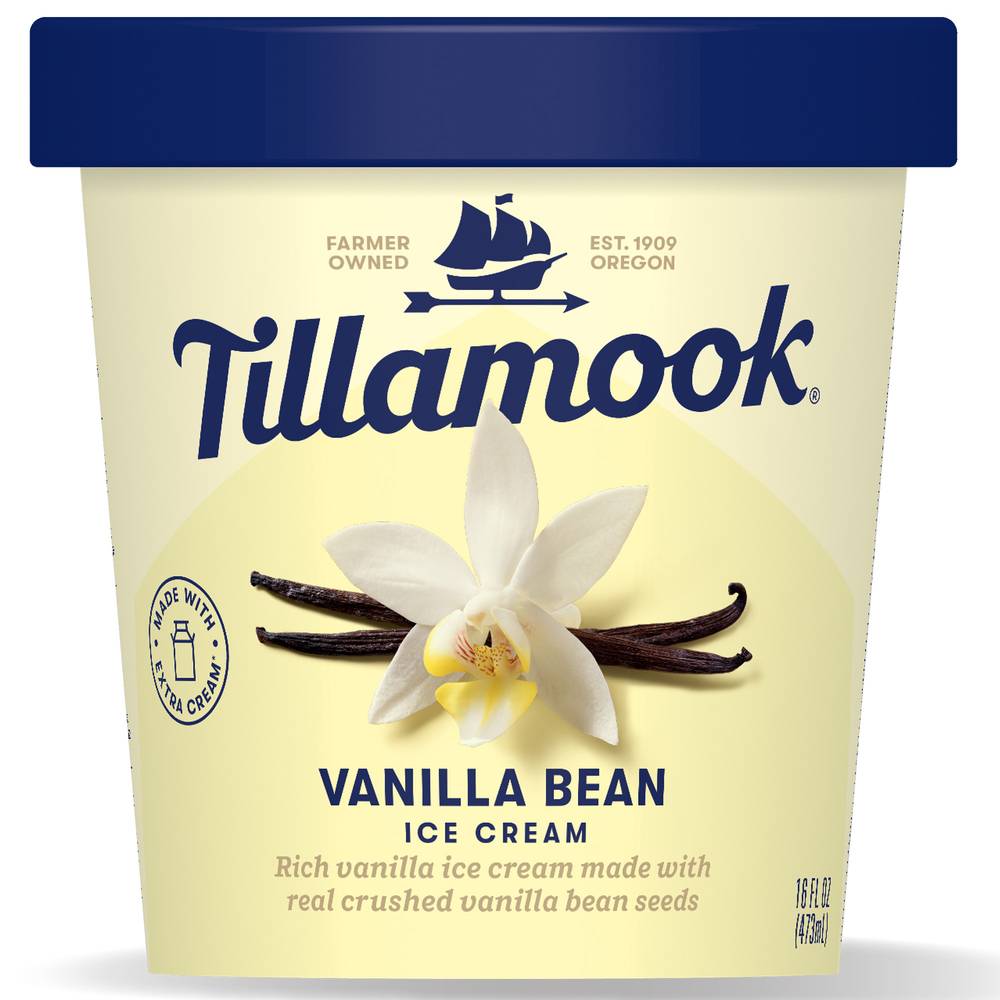 Tillamook Ice Cream Pint, Vanilla Bean (16 oz)