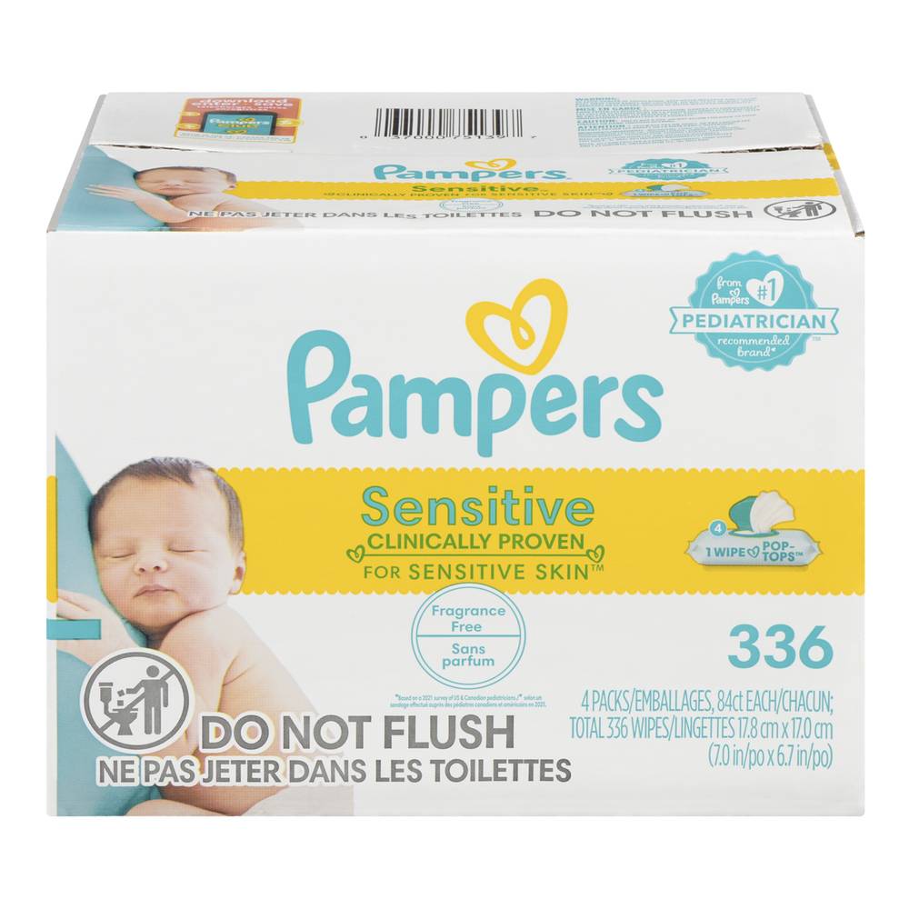 Pampers Perfume Free Wipes (336 ct)