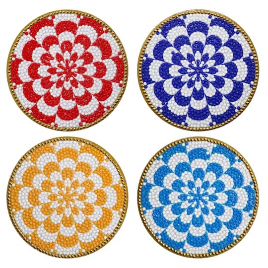 Jonathan Adler X Michaels Round Flower Diamond Art Coaster Kit