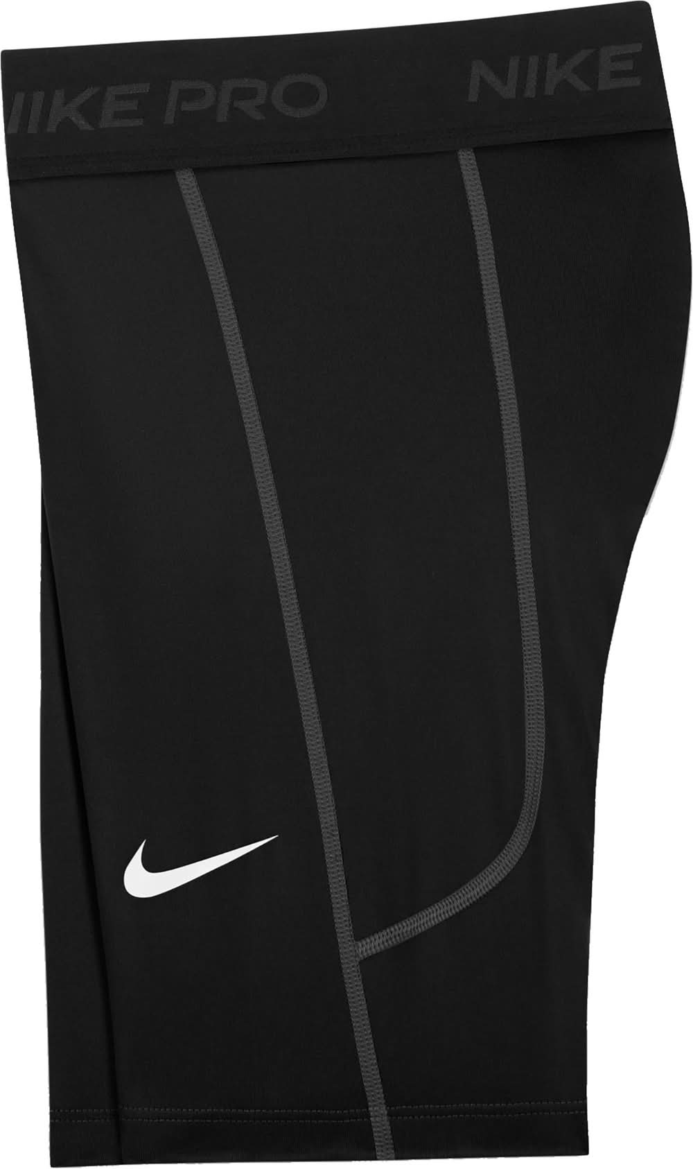 Nike Boys' Dri-FIT Pro Shorts (Black/Black/White, L)