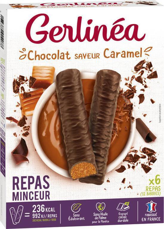 Barre saveur caramel chocolat - gerlinéa - 12barres (6repas - 372g)