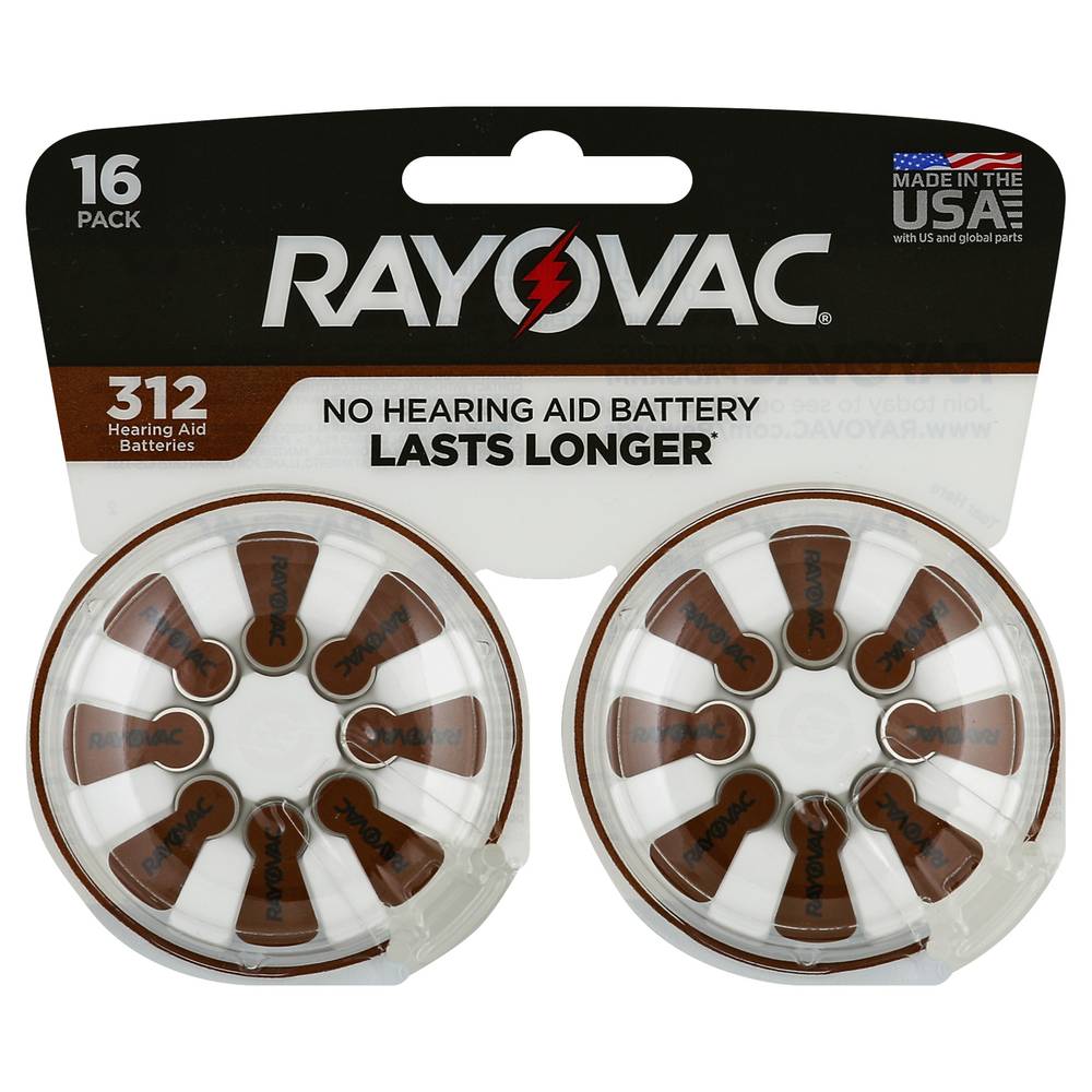 Rayovac Size 312 Hearing Aid Batteries