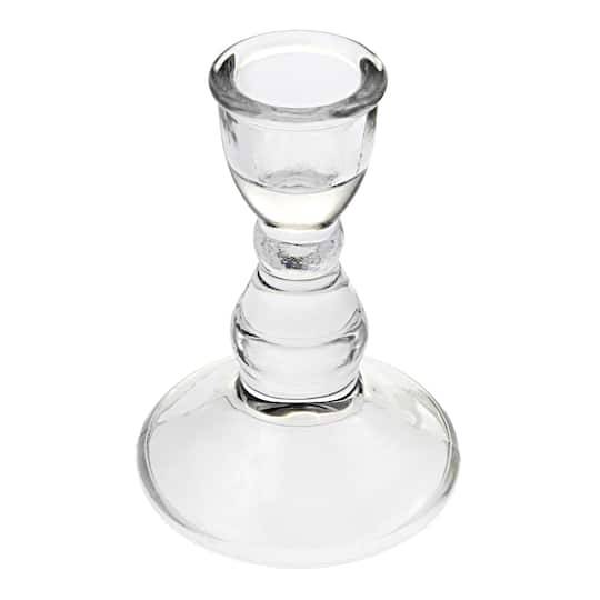 Ashland Glass Taper Candle Holder, 3.5"