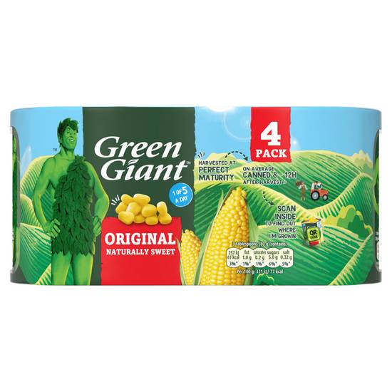Green Giant Original Sweetcorn 4 x 198g