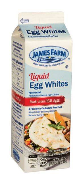 James Farm - Liquid Eggs, Just Whites - 2 lbs (15 Units per Case)