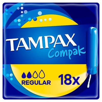 Tampax Compak Regular Tampons With Applicator (18s)