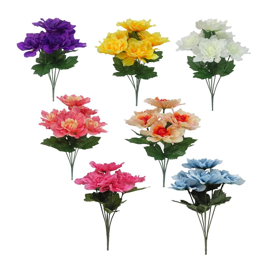 Floral Garden 6-Stem Summer Dahlia Bushes, 15 in.