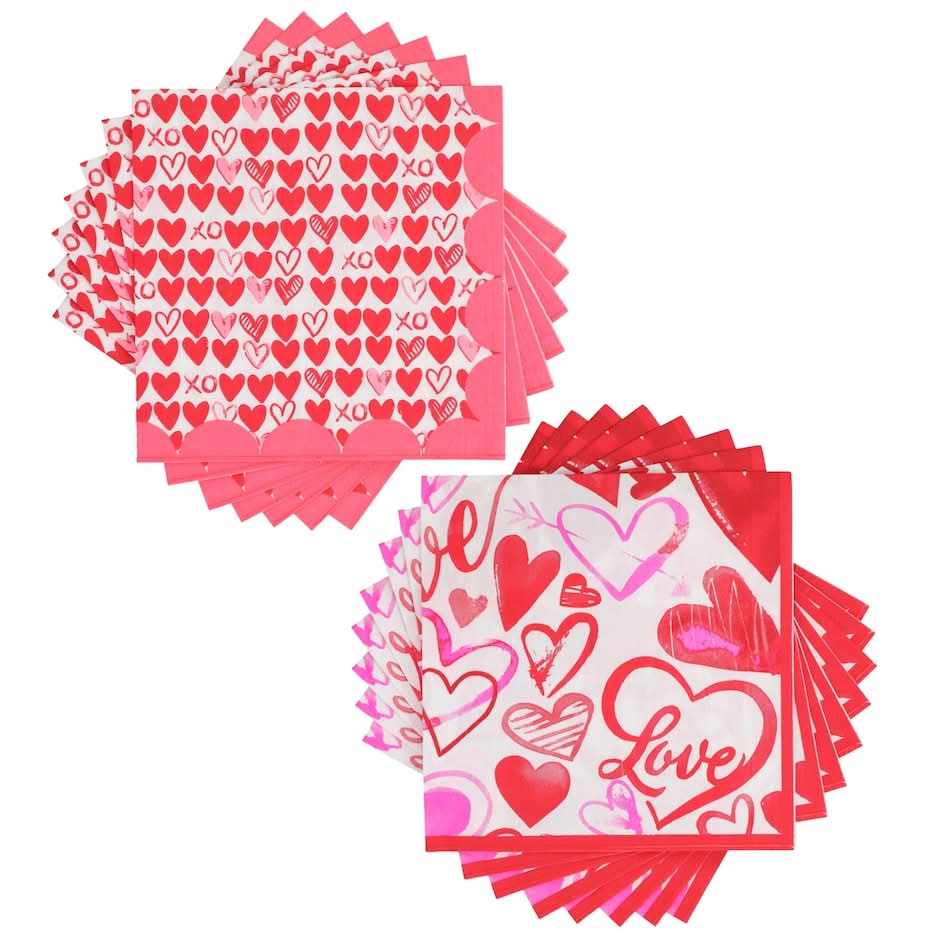 Seasonal Collection Valentine's Day 2-Ply Napkins, 24-pc Pack.