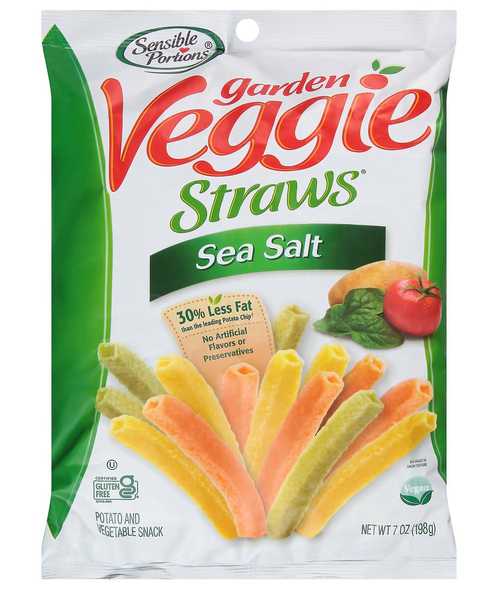 Sensible Portions Garden Veggie Straws Vegetable Chips, Sea Salt (7 oz)