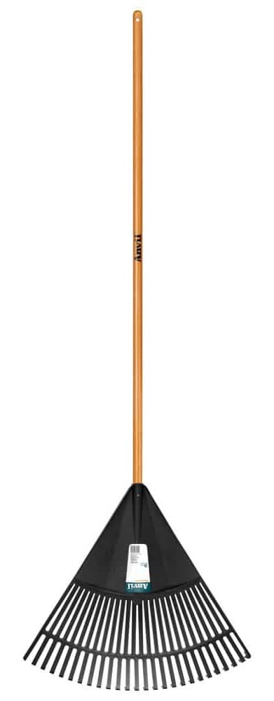 Anvil 47 In. L Wood Handle 24 In. Poly Leaf Rake