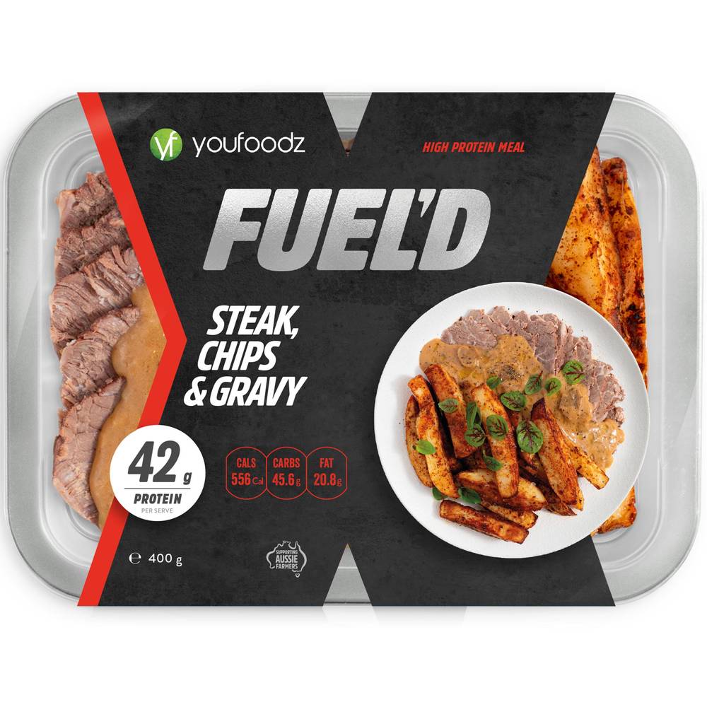 Youfoodz Fuel'd Steak Chips and Gravy