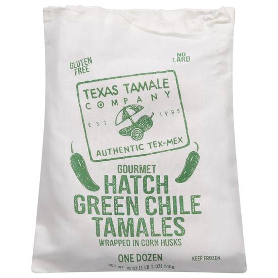 Texas Tamale Company Tamales Gourmet Hatch Green Chile (12 ct )