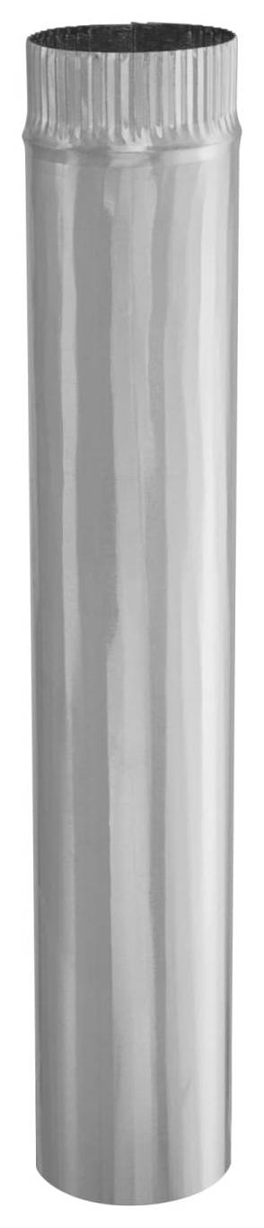 Master Flow Round Metal Duct Pipe, 4 in x 2 ft