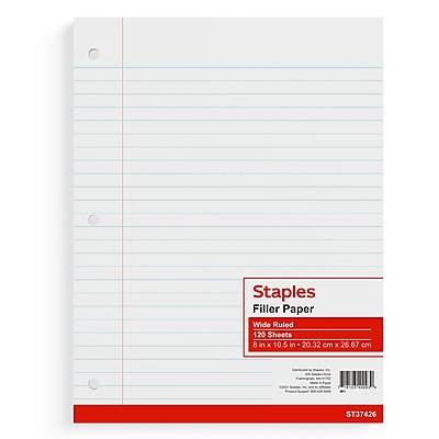 Staples Wide Ruled Filler Paper (white)