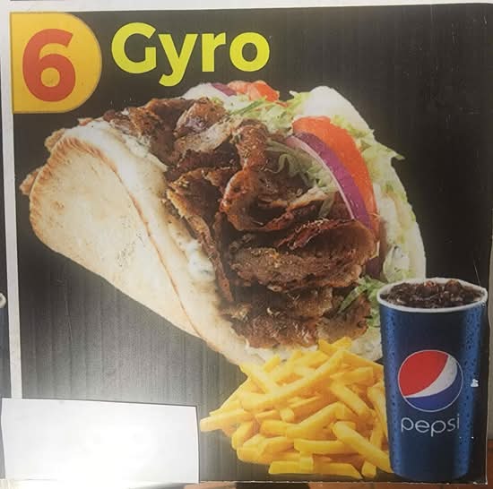 Lamb gyro w/fries