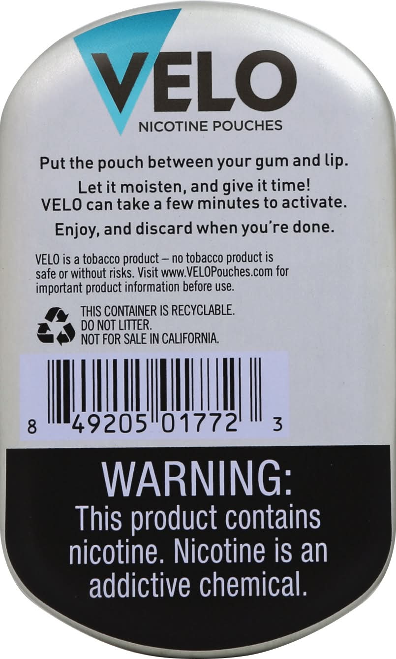 do velo pouches have tobacco Velo Nicotine Pouches 02 mg Delivery Near Me | Order Online