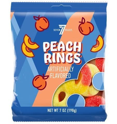 7-Select Peach Rings 7oz