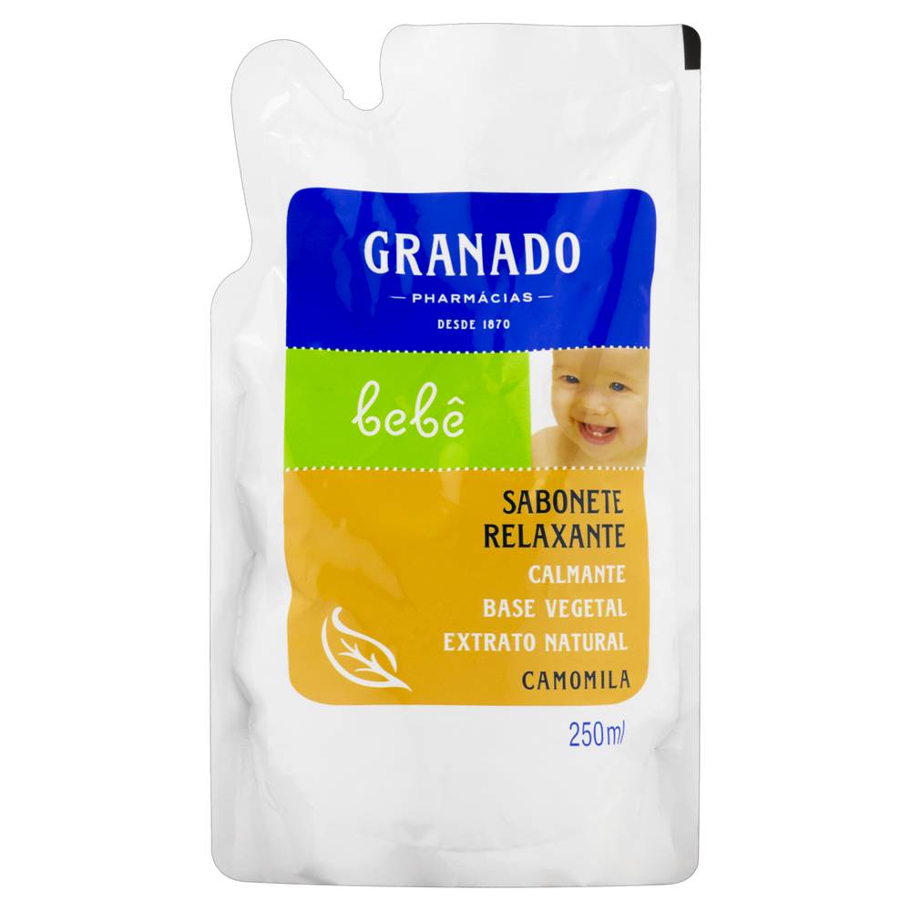 Granado sabonete líquido vegetal infantil camomila refil (250 ml)