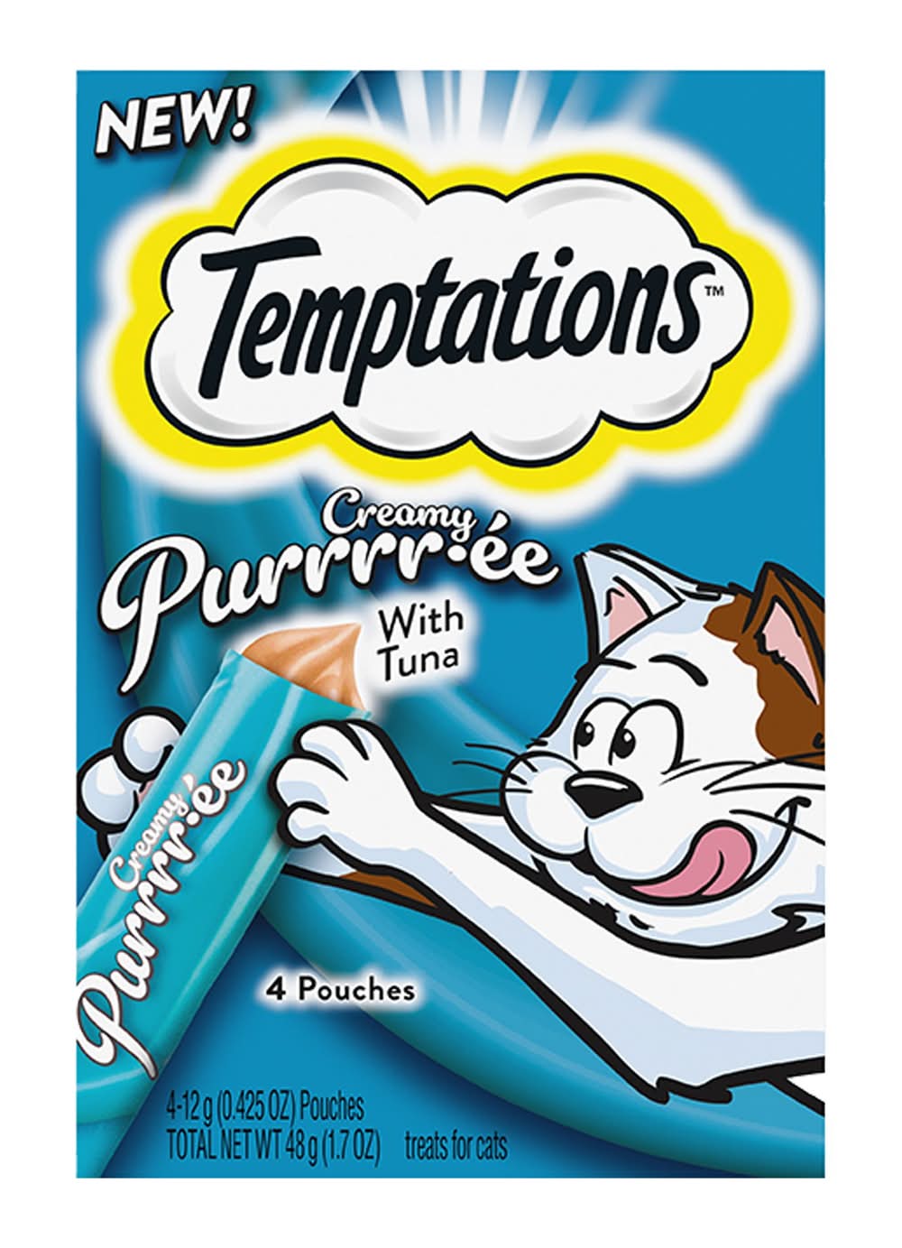 Temptations™ Creamy Purée Lickable Adult Cat Treats - Puree, Tuna (Flavor: Tuna, Size: 1.7 Oz)