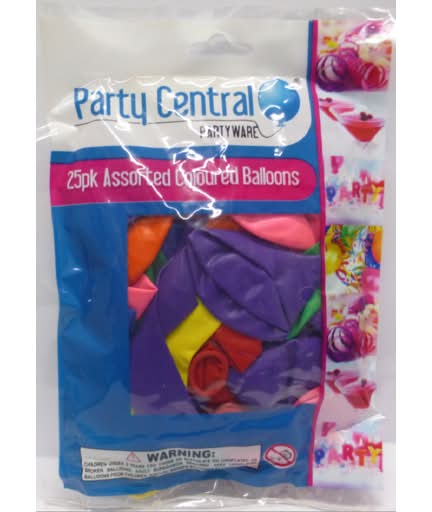 Balloons Assorted Colours 25pk