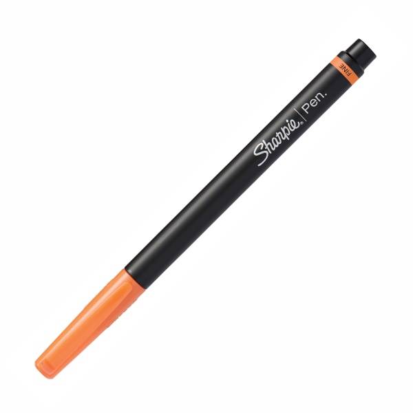 Sharpie Fine Point 0.4 mm Black Barrel Coral Ink Porous Art Pen