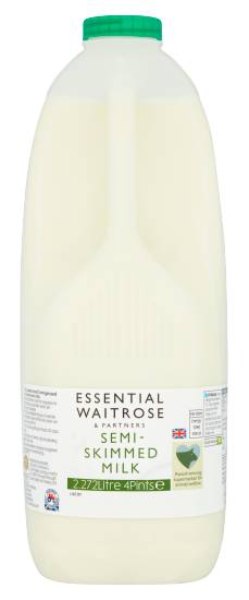 Waitrose & Partners Essential British Free Range Semi Skimmed Milk (2.27L)