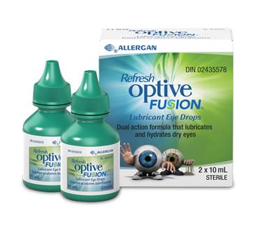 Allergan Refresh Optive Fusion Lubricant Eye Drops (10 ml, 2 ct)