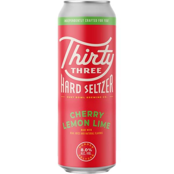 Thirty Three Hard Seltzer Cherry Lemon Lime (19oz can)