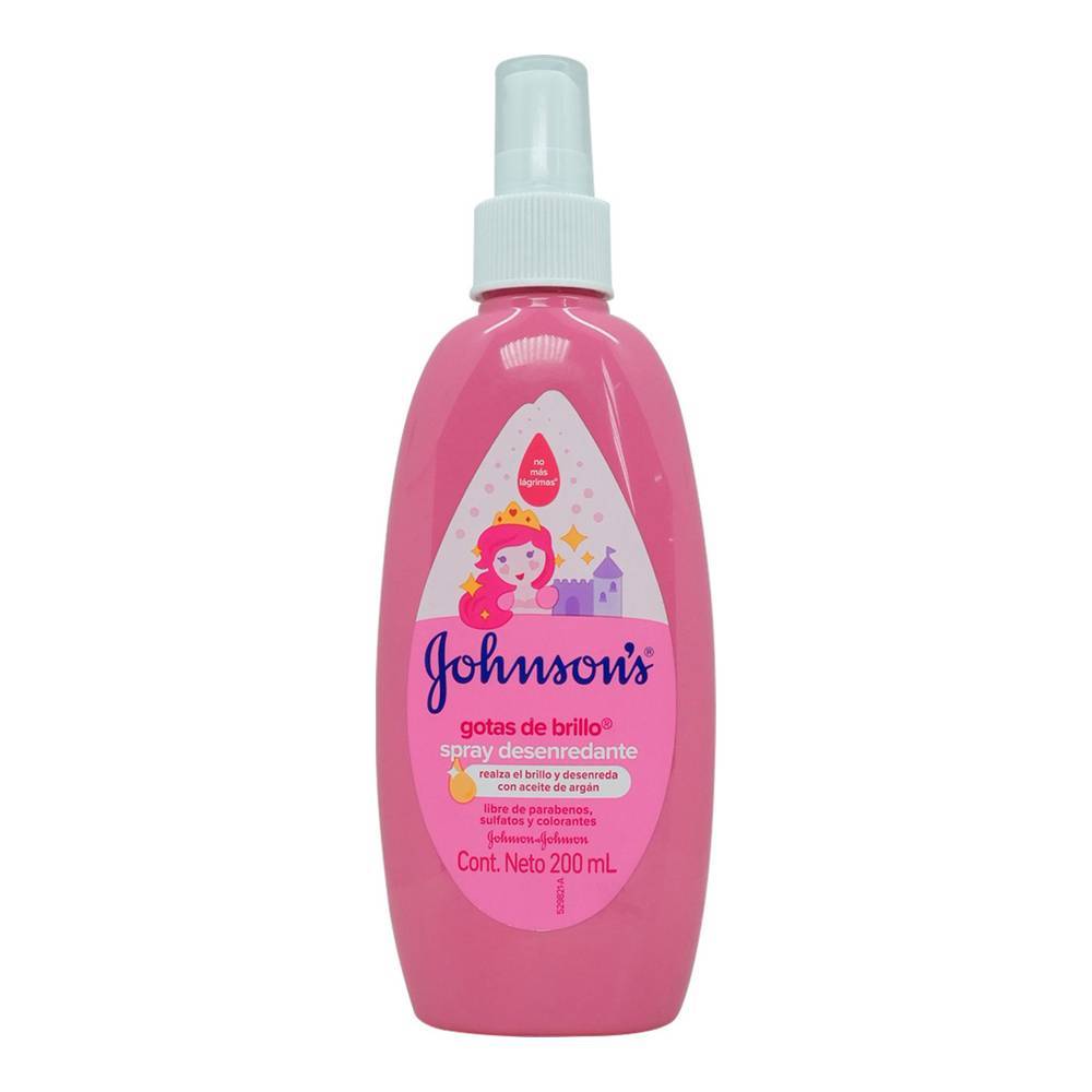 Johnson's spray desenredante gotas de brillo (botella 200 ml)