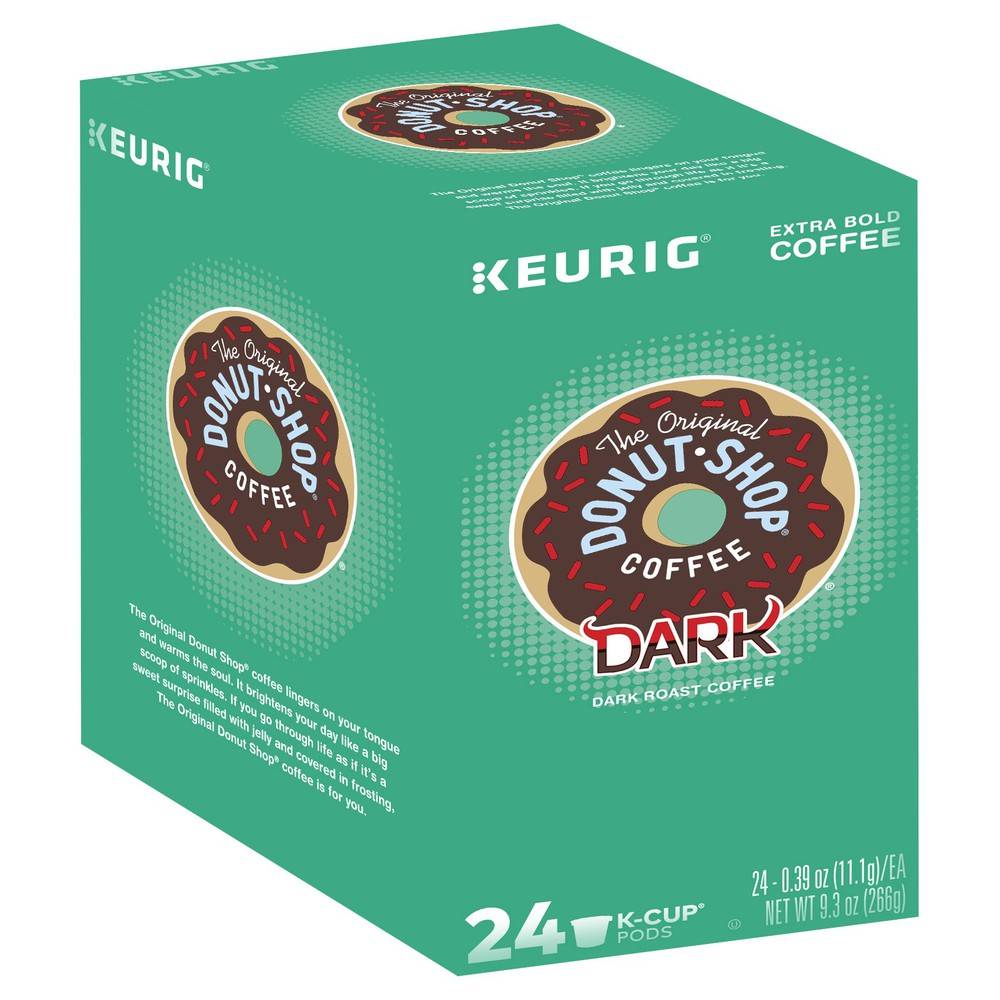 The Original Donut Shop Dark K-Cup Coffee Pods, Dark Roast (9.36 oz)