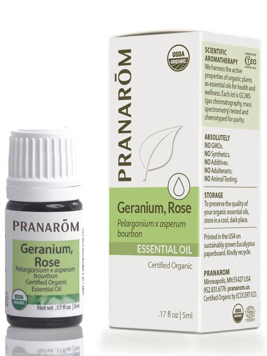 Pranarom Organic Geranium & Rose Essential Oil