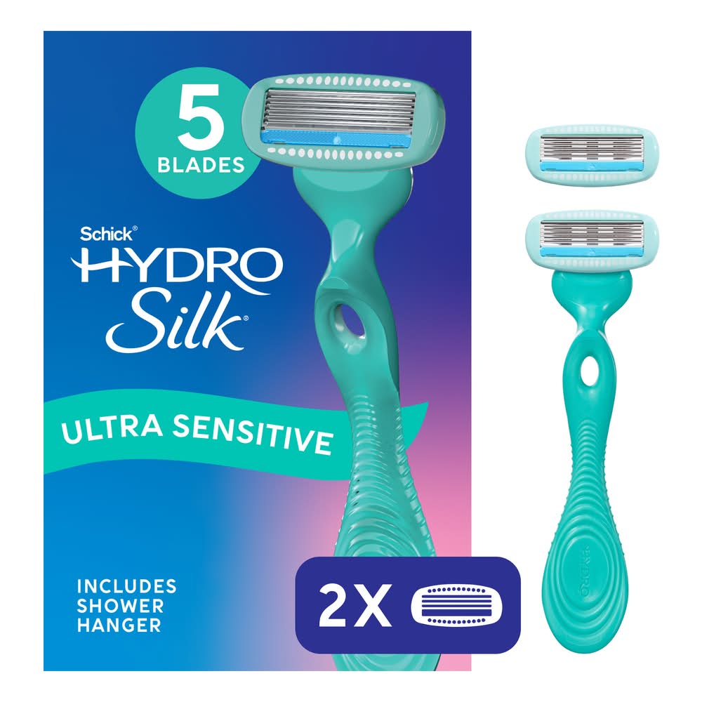 Schick Hydro Silk Sensitive Care Razor, Green (3 ct)