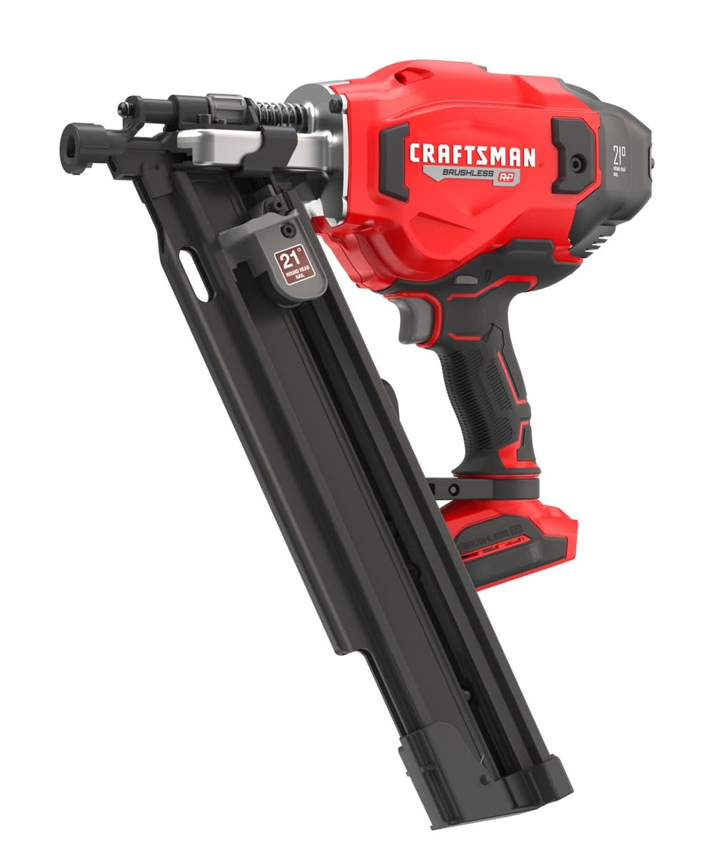 CRAFTSMAN V20 Brushless RP 3-1/4-in-in 21 -Degree Cordless Roundhead Framing Nailer (Battery Not Included and Charger Not Included)