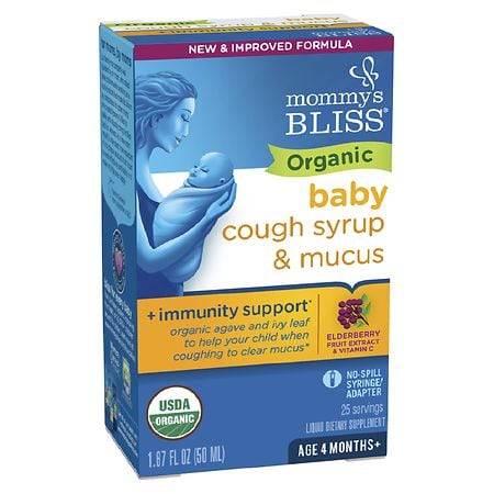 Mommy's Bliss Organic Baby Cough Syrup & Mucus Day Time + Immunity Support - 1.67 fl oz