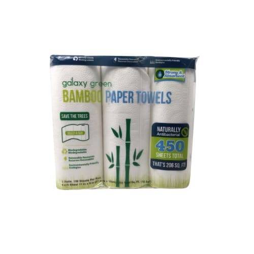 Galaxy Green Bamboo Paper Towels (3 ct)