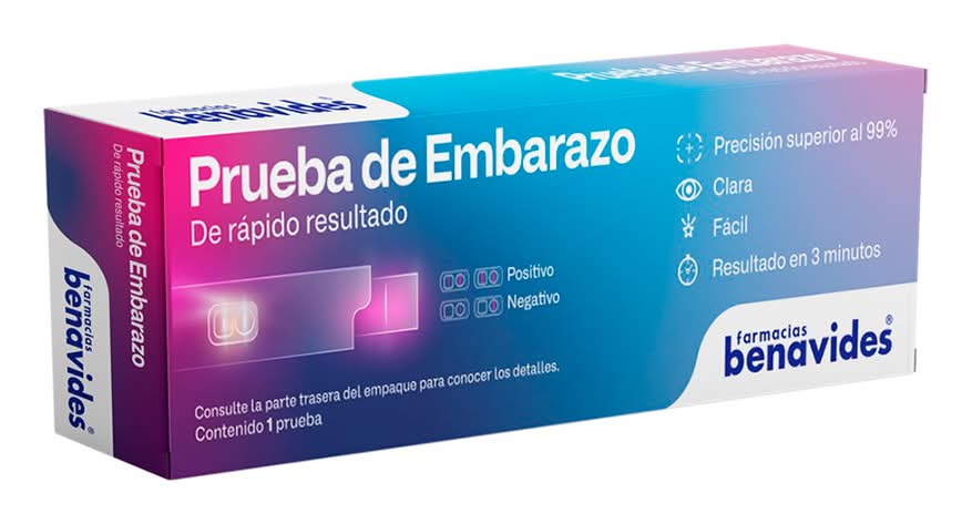 Farmacias Benavides · Prueba de embarazo de resultado rápido