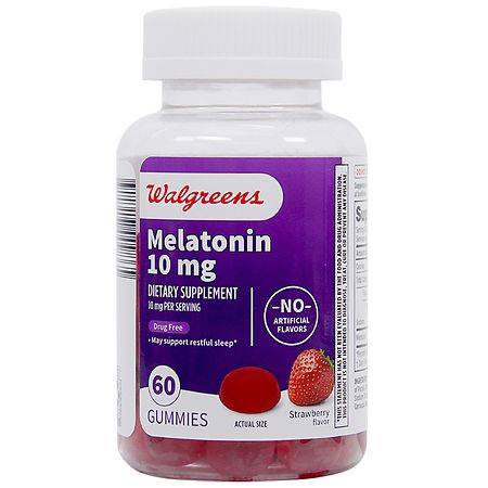 Walgreens Melatonin 10mg Gummies (strawberry) (60 ct)