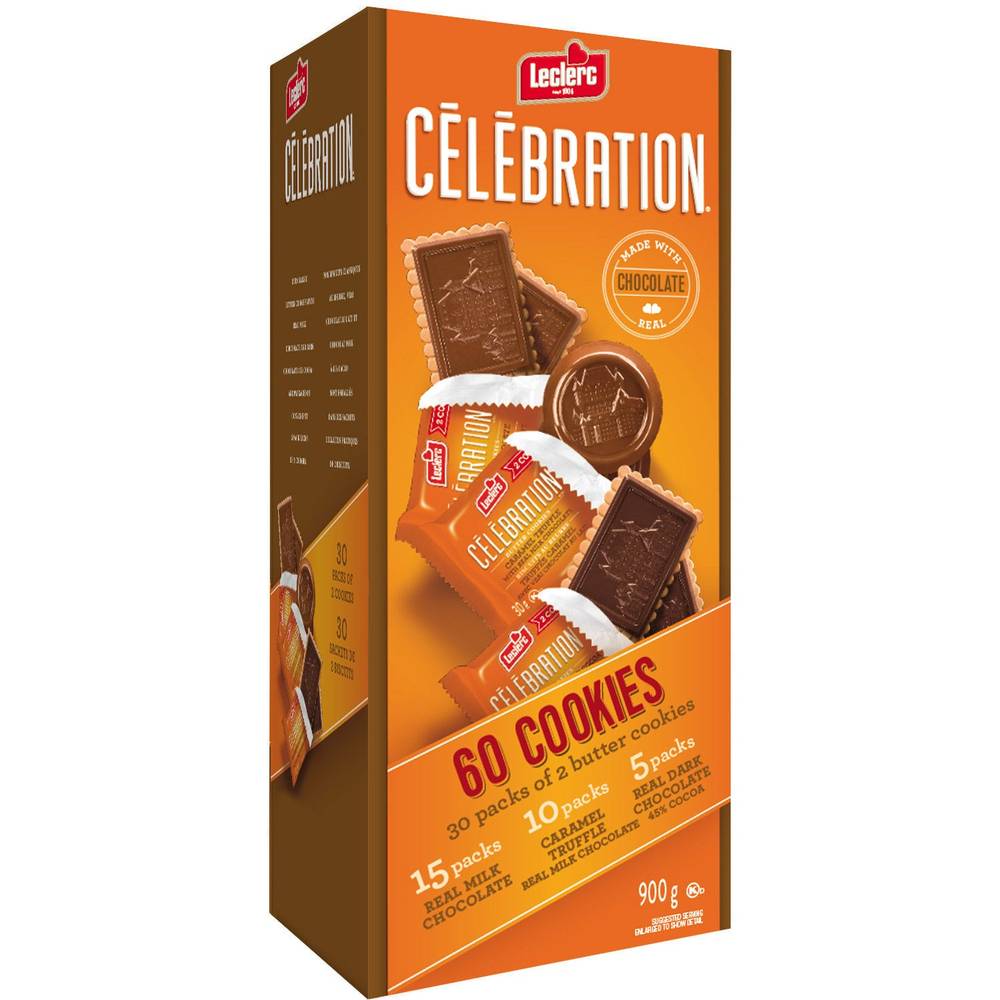 Leclerc - Celebration Trio Paquet De Biscuit Assorti, 900 G