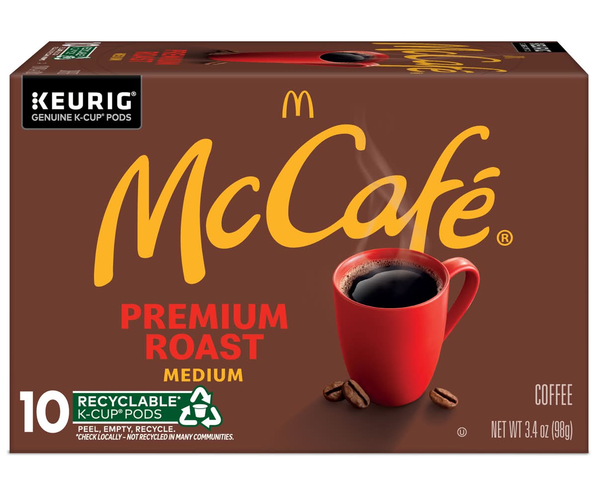 McCafé Premium Medium Roast Coffee K Cup Pods (3.4 oz, 10 ct)