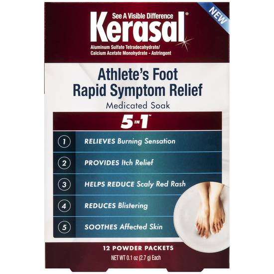 Kerasal Athlete's Foot 5-in-1 Medicated Foot Soak - 12 ct