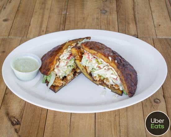 Order Patacon Burger food online from Arepa Burger Waterford Lakes store, Orlando on bringmethat.com