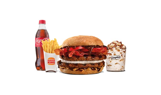 Menú Completo Grand Whiskey BBQ  Grande (2 Carnes)